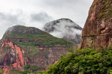 Mountain  and forest at Amboro park in Bolivia.