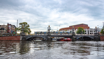 Naklejka premium Amsterdam River Amstel.
