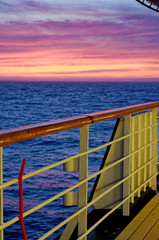 Dramatic colorful susnet in Alaska