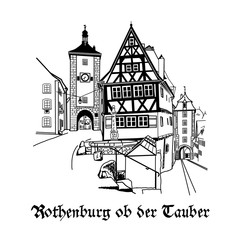 Rothenburg ob der Tauber town in Germany