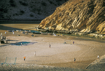 Football Oman beach