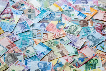 Money from around the world, various currencies