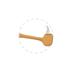 Smoke pipe flat vector icon