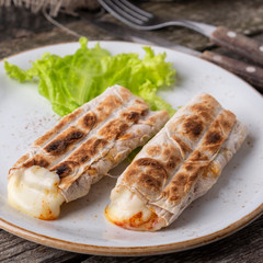 Suluguni cheese in  lavash