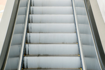 Obraz premium Closeup of escalator stairs