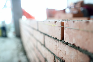 Bricklaying wall apartment repair