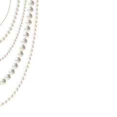 Pearls. Vector illustration. Beads. Jewelry. Background.