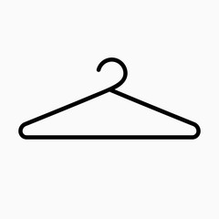 Hanger icon on a white background. shopping and fashion
