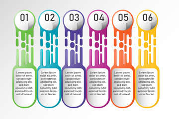 Concept colorful infographic with melting effect. Template for data, business and process presentation.