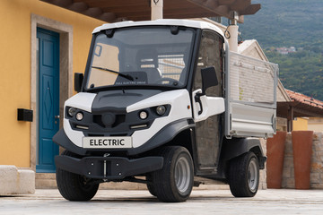 City electric truck on a street.