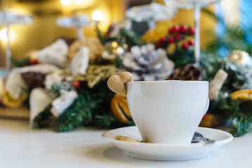 cappuccino with sugar heart