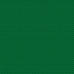 Seamless knitted green pattern. Christmas backgroung
