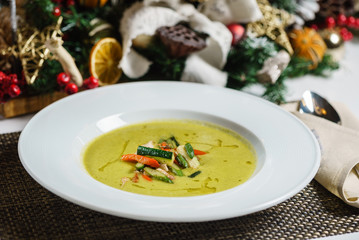 cream soup with vegetables