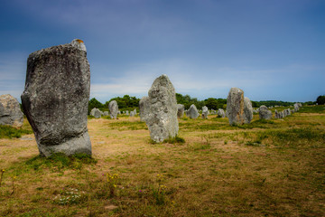 The world longest menhirs alignment is found in Carnac in Brittany