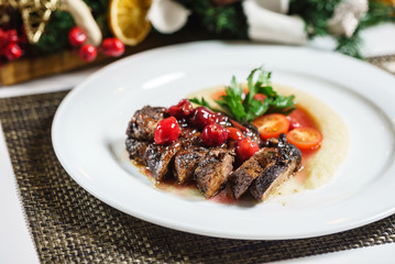 duck with celery puree