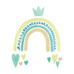 Watercolor Rainbow Illustration