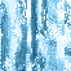 Abstract pixel art blue wallpaper