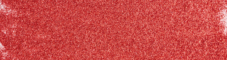 Abstract texture background. The red glitter texture, long banner