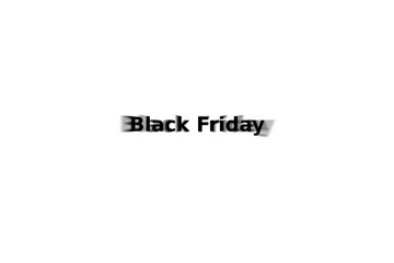 shining black friday logo in black and white