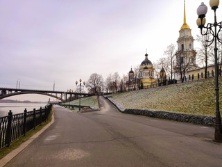 Transfiguration Cathedral in the small town of  Rybinsk
