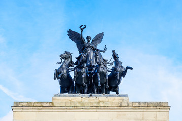 Fototapeta premium Wellington Arch Quadriga Sculpture in London, England