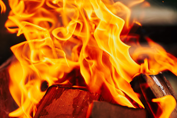 fire flames. blurred background image.