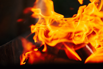 fire flames. blurred background image.