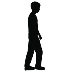  isolated, silhouette of a walking man