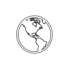 Vector Planet Earth Icon Symbol. Stock Vector illustration isolated on white background.