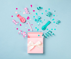 Pink and Blue Birthday Surprise Box