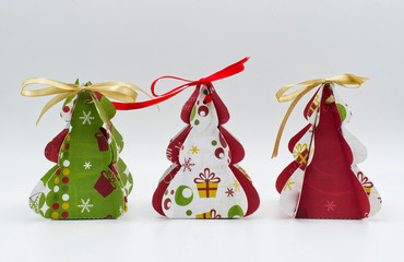 Traditional christmas ornament and decoration. Christmas trees