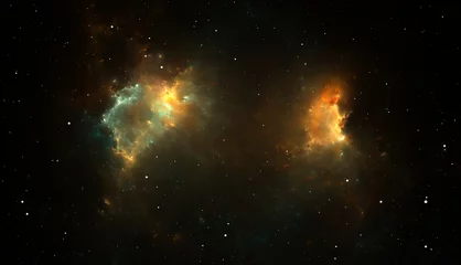 Weltraumhintergrund mit extrasolarem Nebel und Sternen © Peter Jurik