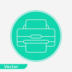 Printer vector icon sign symbol
