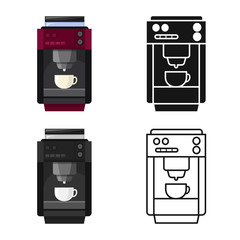 Isolated object of coffeemaker and technology symbol. Web element of coffeemaker and appliance stock symbol for web.