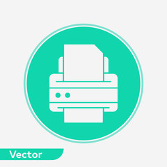 Printer vector icon sign symbol