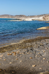 Rocks and cliffs around Sarakíniko beach