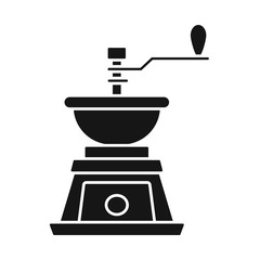 Vector illustration of coffee and grinder sign. Graphic of coffee and old stock vector illustration.