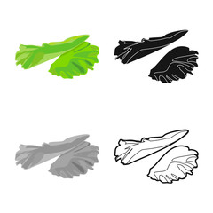 Vector illustration of lettuce and leaf logo. Web element of lettuce and green stock symbol for web.