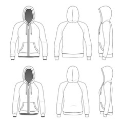Clothing set of raglan hoodie. - 305262218