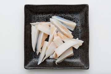 Image of chicken cartilage on white background