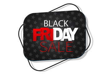 Black Friday sale banner. Website or newsletter sign. Special offer discount. Vector illustration.