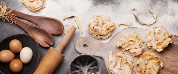 Homemade pasta making