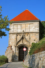 Fototapeta na wymiar View of Sigismund Gate of Bratislava castle in Bratislava, Slovakia. Summer view