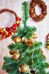 Christmas tree with gifts bauble