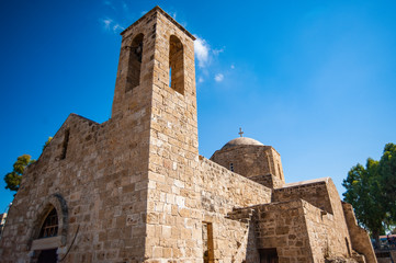 The temple of St. Kiyriaki in Paphos was erected in the 16th century and today is a symbol of ecumenism. Protestant, Catholic, and occasionally Orthodox services are performed here