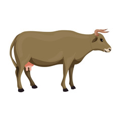 Cow vector icon.Cartoon vector icon isolated on white background cow.