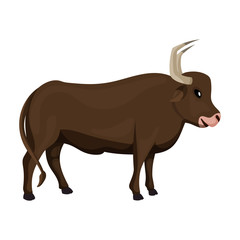 Bull vector icon.Cartoon vector icon isolated on white background bull.