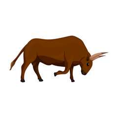Bull vector icon.Cartoon vector icon isolated on white background bull.