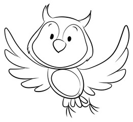 Niedliche Eule - Vektor-Illustration