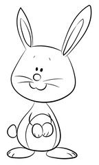 Niedliches Kaninchen - Vektor-Illustration